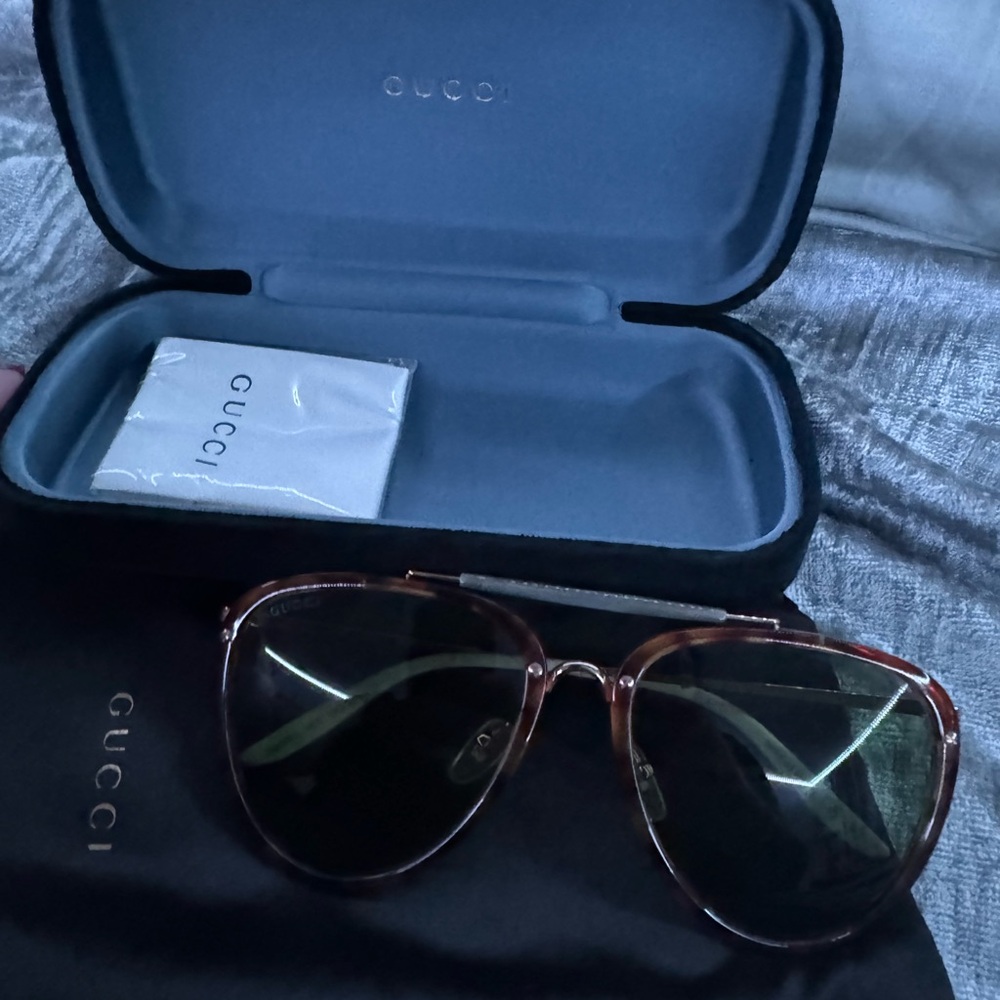 Gucci Tortoiseshell Aviator Sunglasses
